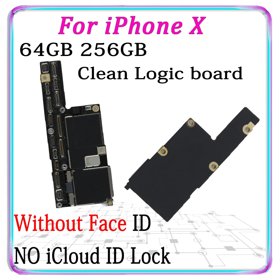 LISFG оригинальная разблокированная материнская плата для iPhone X 10 с/без лица ID 64 Гб/256 ГБ хорошая протестированная логическая плата Бесплатный iCloud
