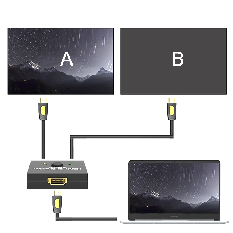 HDMI Совместимость 2 0 Bi direction интеллектуальный коммутатор 2x1 1080p 4K переключатель Ultra
