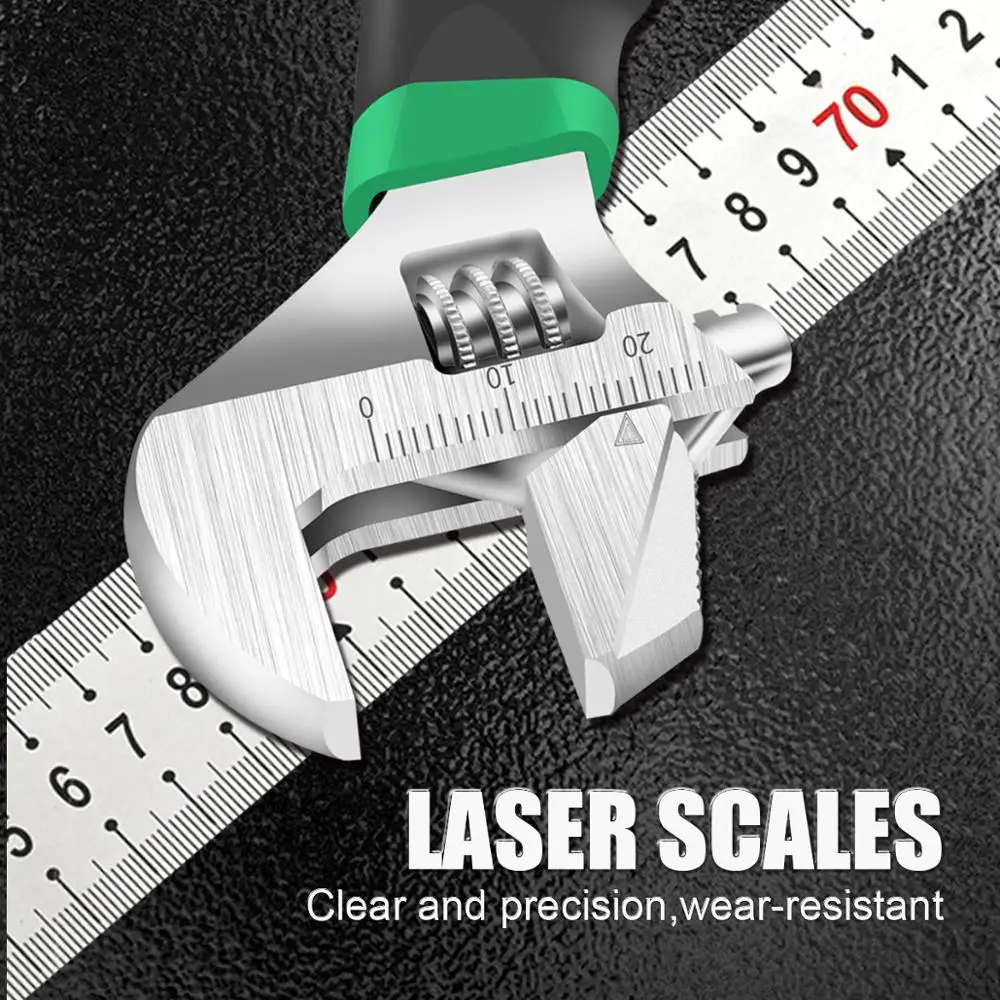 Регулируемый ключ LAOA многофункциональный гаечный с короткой ручкой большой для
