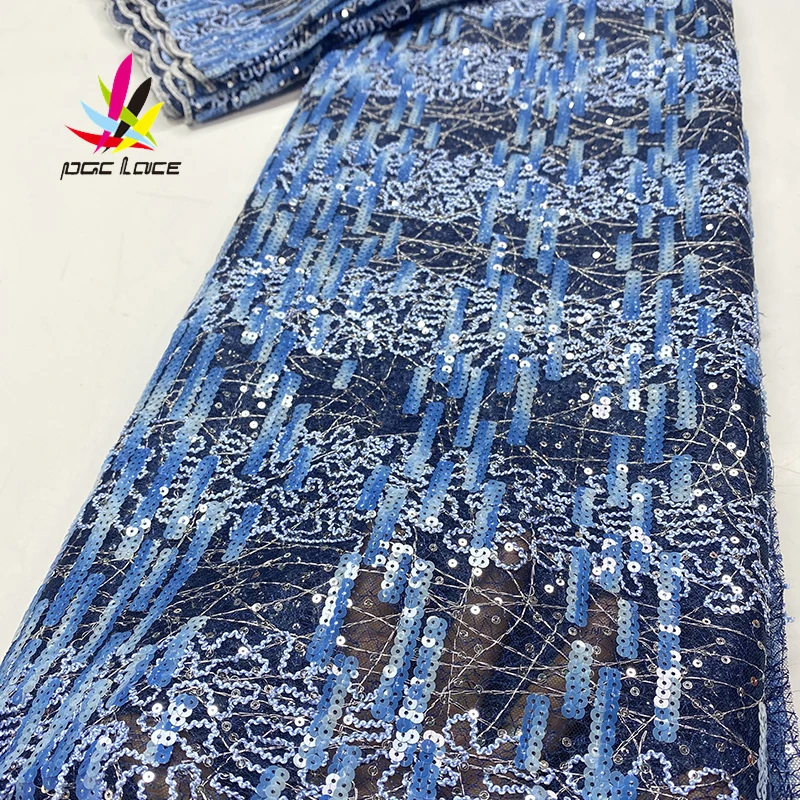 

Тюль блесток вышивка кружева синий французский африканский нигерийский новейший дизайн высокое качество тюль 2020 для Aso-Ebi
