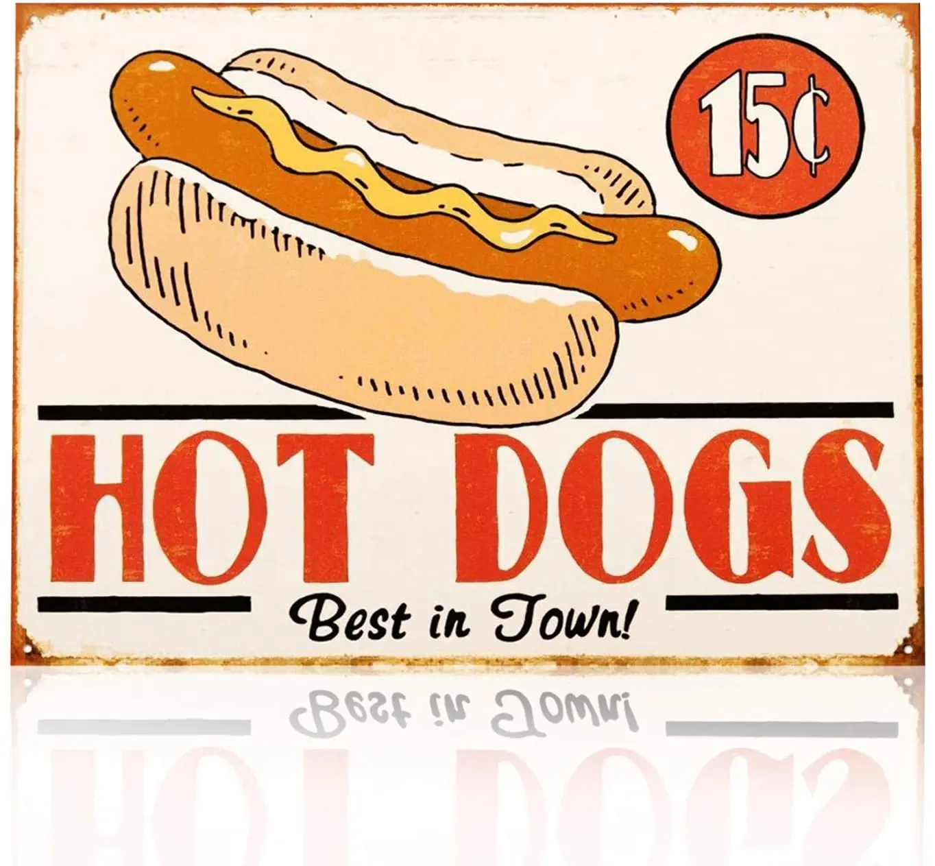 

Hot Dogs Tin Signs Vintage Wall Decoration Coffee Restaurant Bar Sign 12X8Inch