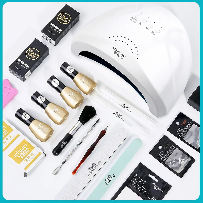 

Nail Set 48W UV LED Lamp Dryer With 18/12/10pcs Nail Gel Polish Kit Soak Off Manicure Tools Set Nail Art Tools