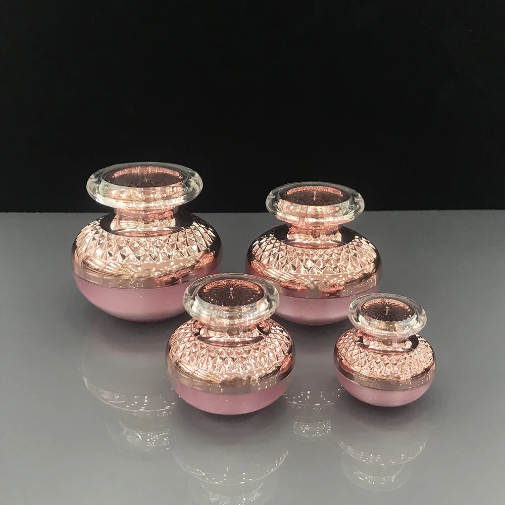 

50g Empty Cosmetic Jar Makeup Container High-grade Acrylic Pink Cream bottle Cosmetics Package bottles