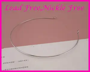 10 шт серебро 1,2 мм одна металлическая проволока ободки для волос с кольцо круги концы для ручной работы свадебная тиара без свинца, без никеля