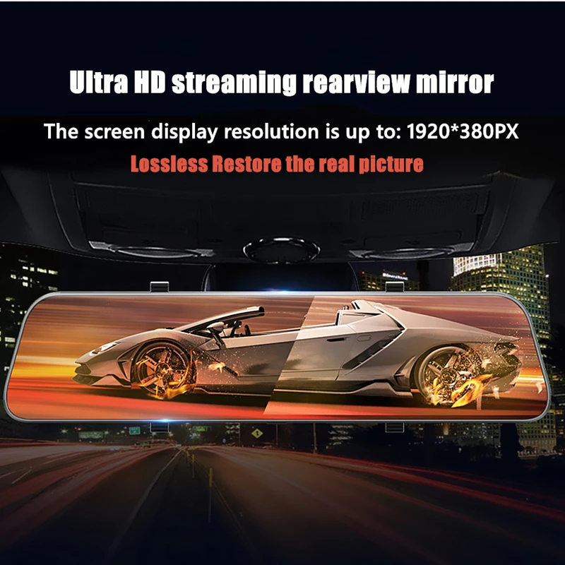 Odare 12 &quotкамера заднего вида FHD 1440P Автомобильный видеорегистратор с двумя
