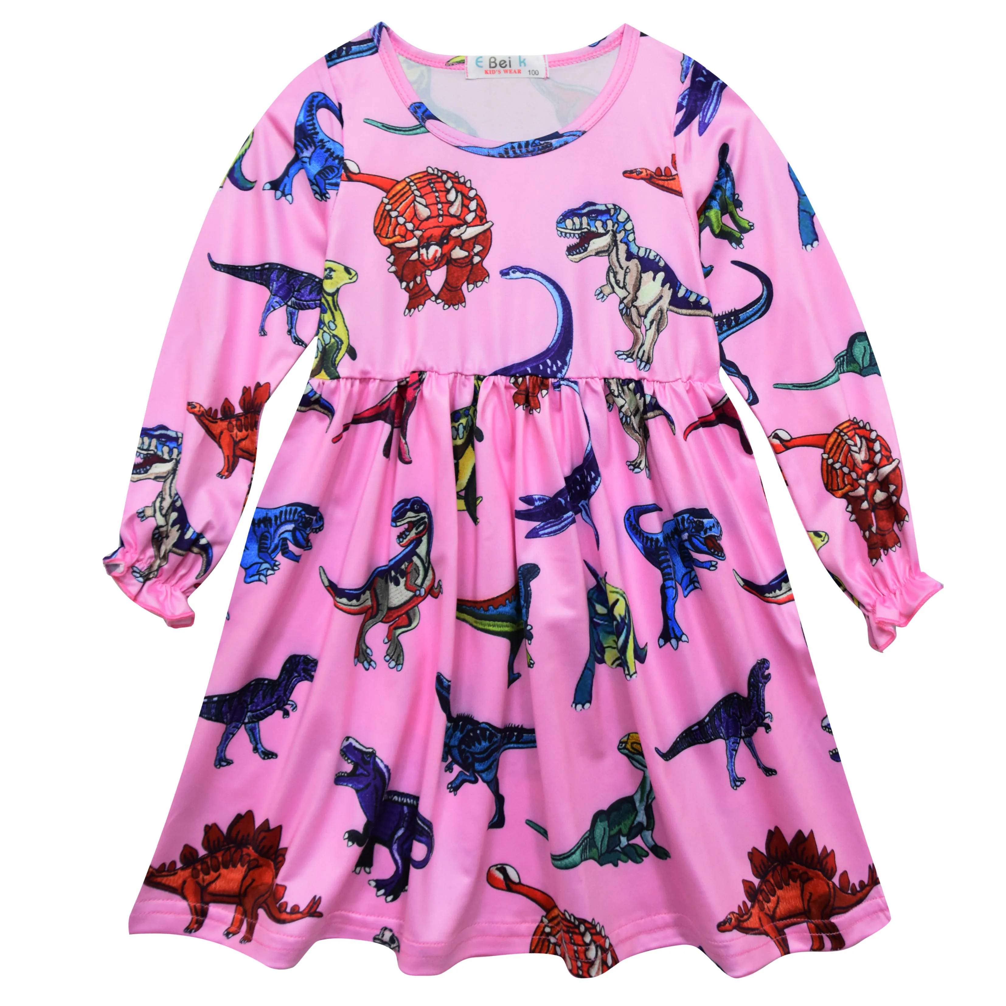 Children's wear Cartoon Long Sleeve Snow Queen Dress Anna Elsa Princess Christmas | Детская одежда и обувь