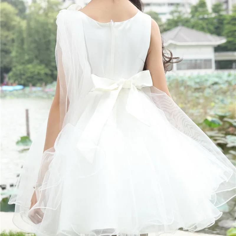 Белое платье принцессы для маленьких девочек свадебные и вечерние платья детей