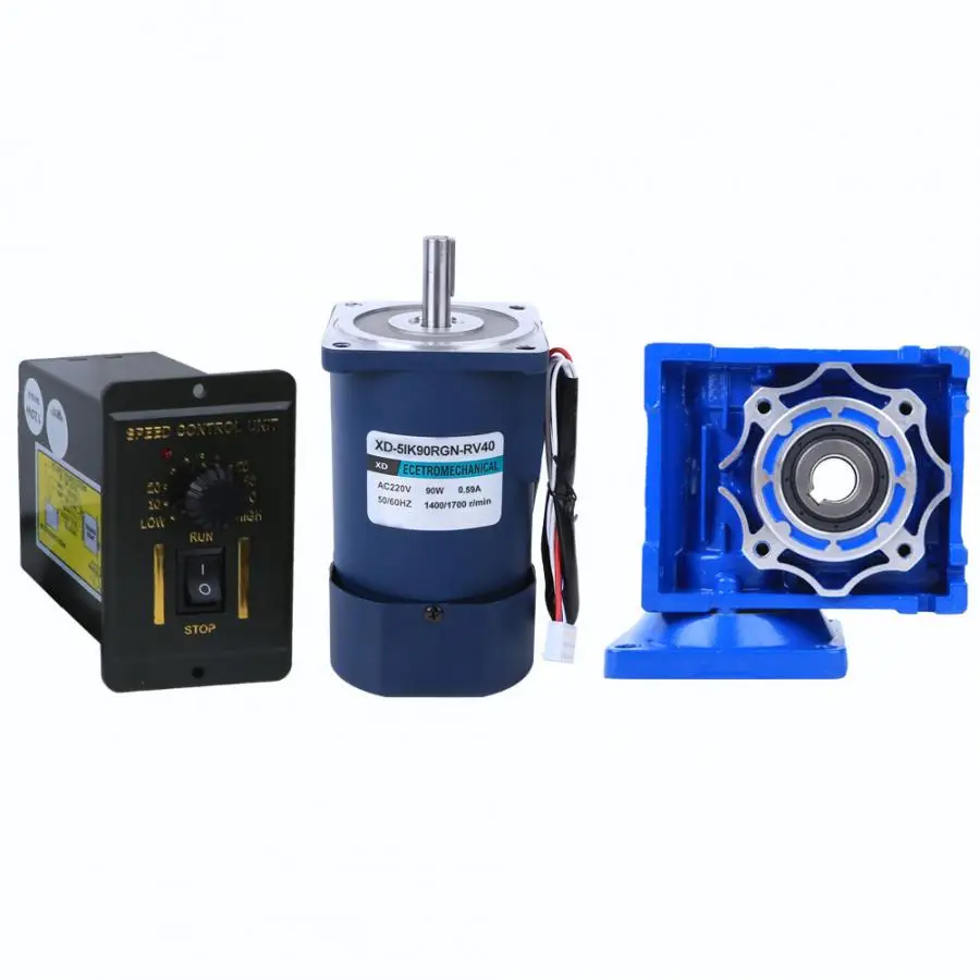 90W 220VAC червячный редуктор двигателя 5IK90RGN RV40 регулятор скорости для оборудования