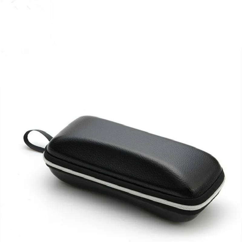 Простой Высококачественный черный Чехол для очков женщин футляр с ремешком на