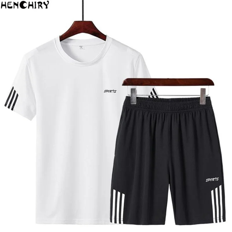 HENCHIRY 2 шт./компл. мужской спортивный костюм компрессионный одежда для бега