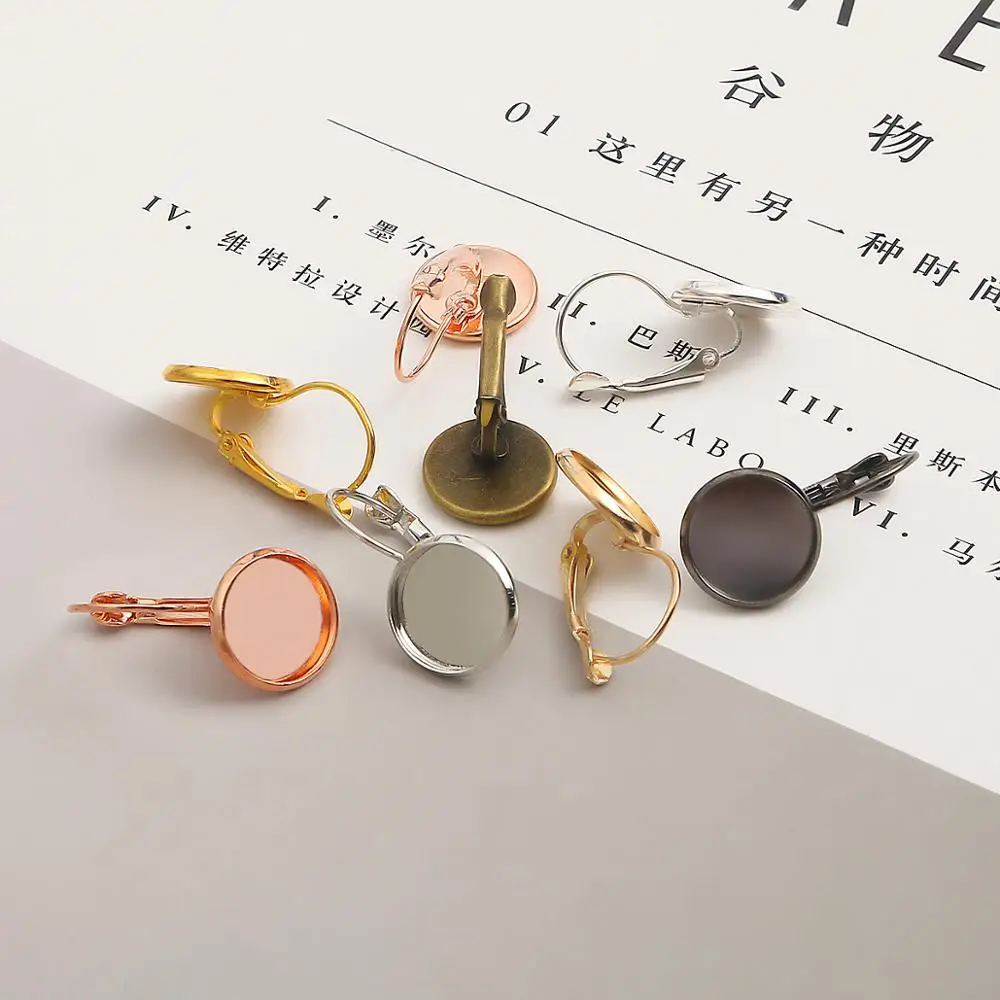 10 шт./пакет держатель для французских серег рычаг кабошон серьга с пустым