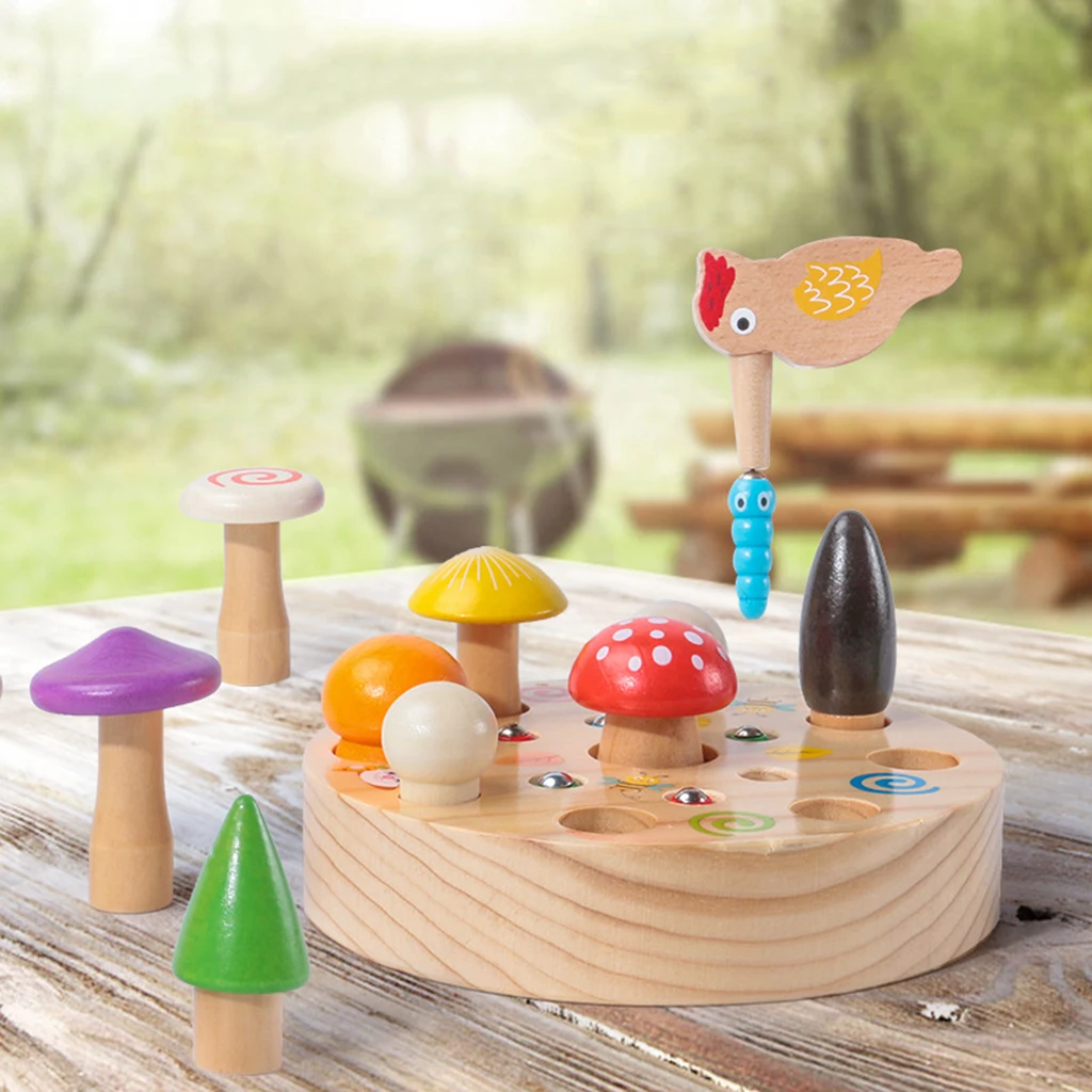 

Woodpecker Catch Worms Toddler Game Toy Montessori Kids Educational Toys