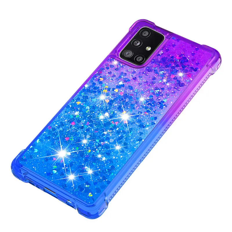 

Case For Samsung Galaxy A42 A12 A02S Luxury Shockproof Cover For Samsung A32 A52 A72 S21 Ultra A71 Liquid Glitter Quicksand Case