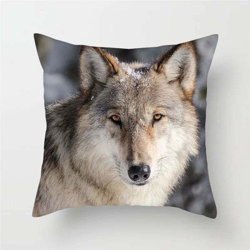 Fuwatacchi наволочка с животным принтом панда Поппи волк крышка подушки оленя