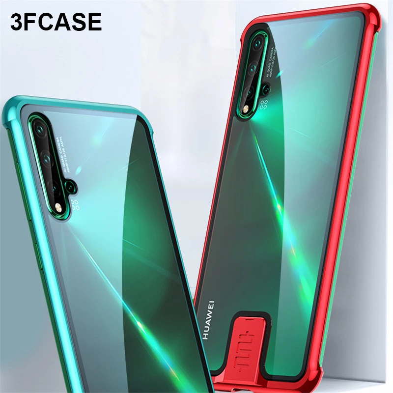 

Metal Glass Nova 5 Case For Huawei Nova 5 Pro Case Transparent Frameless Nova 5 Cover Shockproof Coque For Huawei Nova 5 Funda