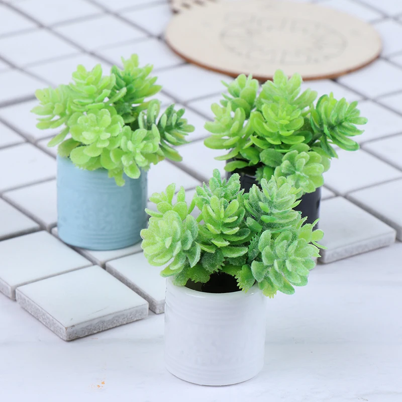 

1:12 Dollhouse Toy Miniature Fake Plant Flower ceramics Bottle Flower Arrangement