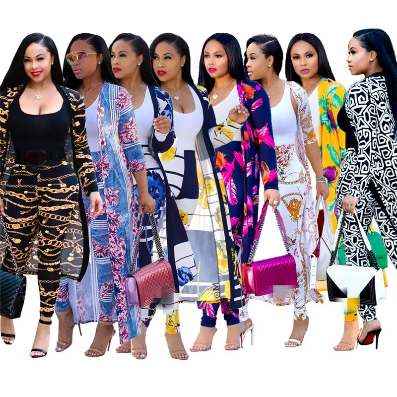 

2 Piece Set African Print Elastic Bazin Baggy Pants Rock Style Dashiki SLeeve Famous Suit For Women Coat And Leggings 2pcs/set