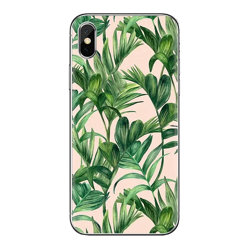Чехол для сотового телефона с зелеными тропическими листьями растений Xiaomi Mi3 Samsung