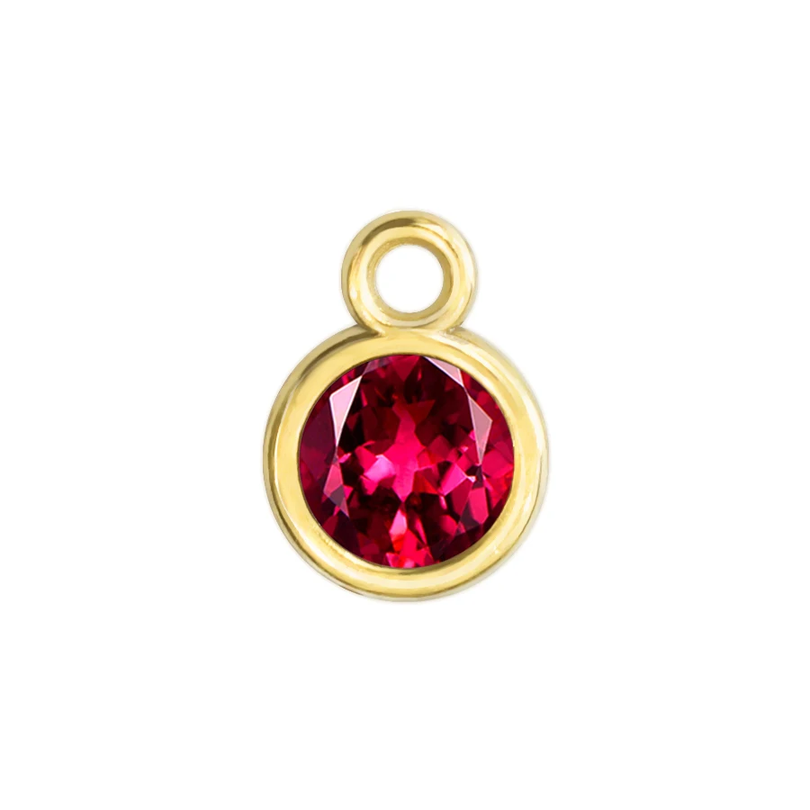 12p garnet Цена 12 шт./лот золотой цвет Хрусталь Камень Амулеты с открытым кольцом Шарм Diy Аксессуары HC482 - Окраска металла: 12p garnet