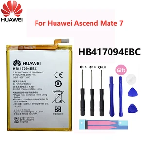 100 original battery hb417094ebc for huawei ascend mate 7 mate7 mt7 mt7 tl00 mt7 l09 mt7 tl10 ul00 cl00 4100mah batteries free global shipping