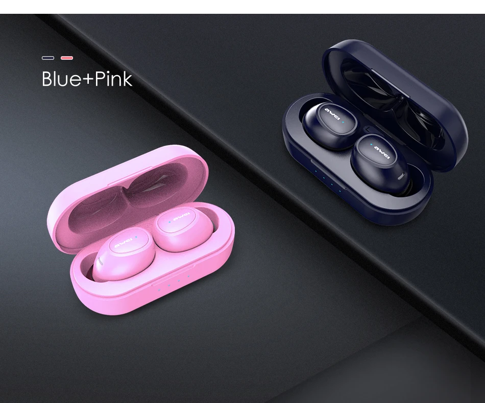 Наушники AWEI T6C TWS Bluetooth 5,0, настоящие беспроводные наушники, 3D стерео наушники для iPhone, Xiaomi, гарнитура с двойным микрофоном