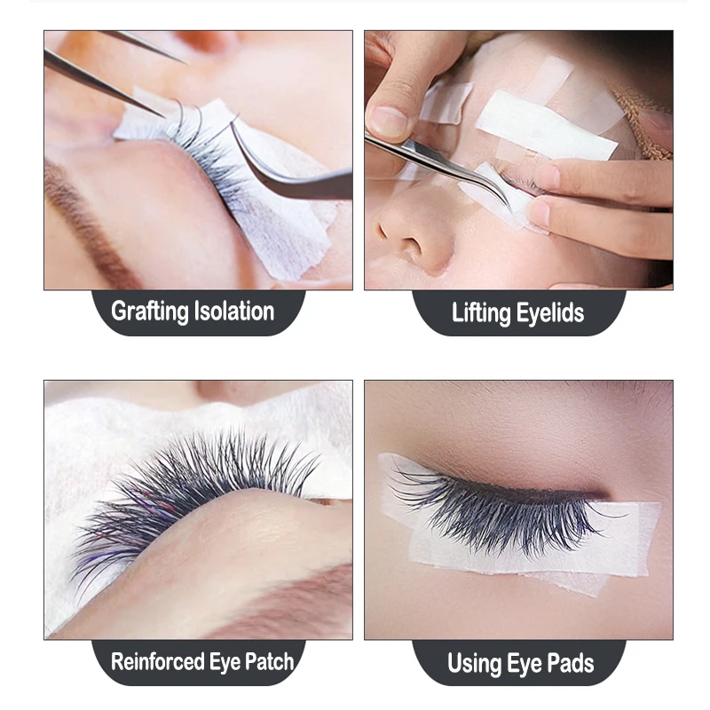 2/4 шт./партия волокно для наращивания ресниц без подушек век белая лента