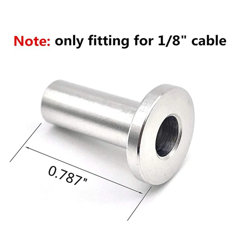 Защитные рукава из нержавеющей стали для 1/8 дюймовых кабельных перил деревянные