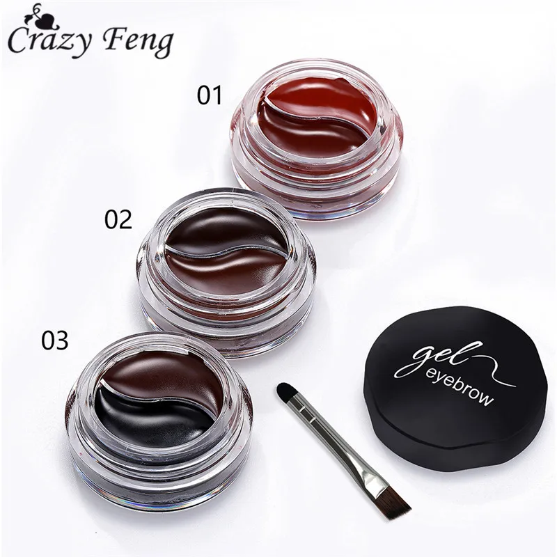 Двойной Цвет карандаш для бровей гелевый крем с кисточкой женские тени Корейская