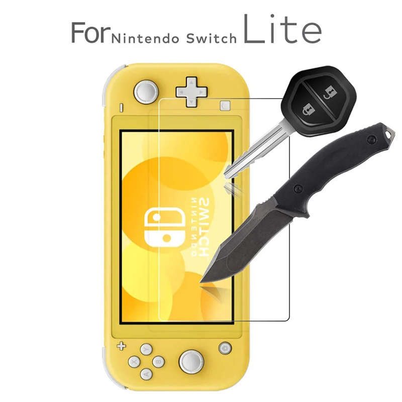 Закаленное защитное стекло для экрана Nintendo Switch Lite 9HD с полным покрытием и защитой