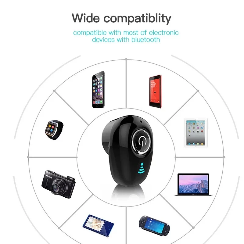 

S650 Mini Bluetooth Earphone Wireless In Ear Invisible Earbuds Handsfree Headset Stereo Headphone With Mic For iPhone 12 Huawei