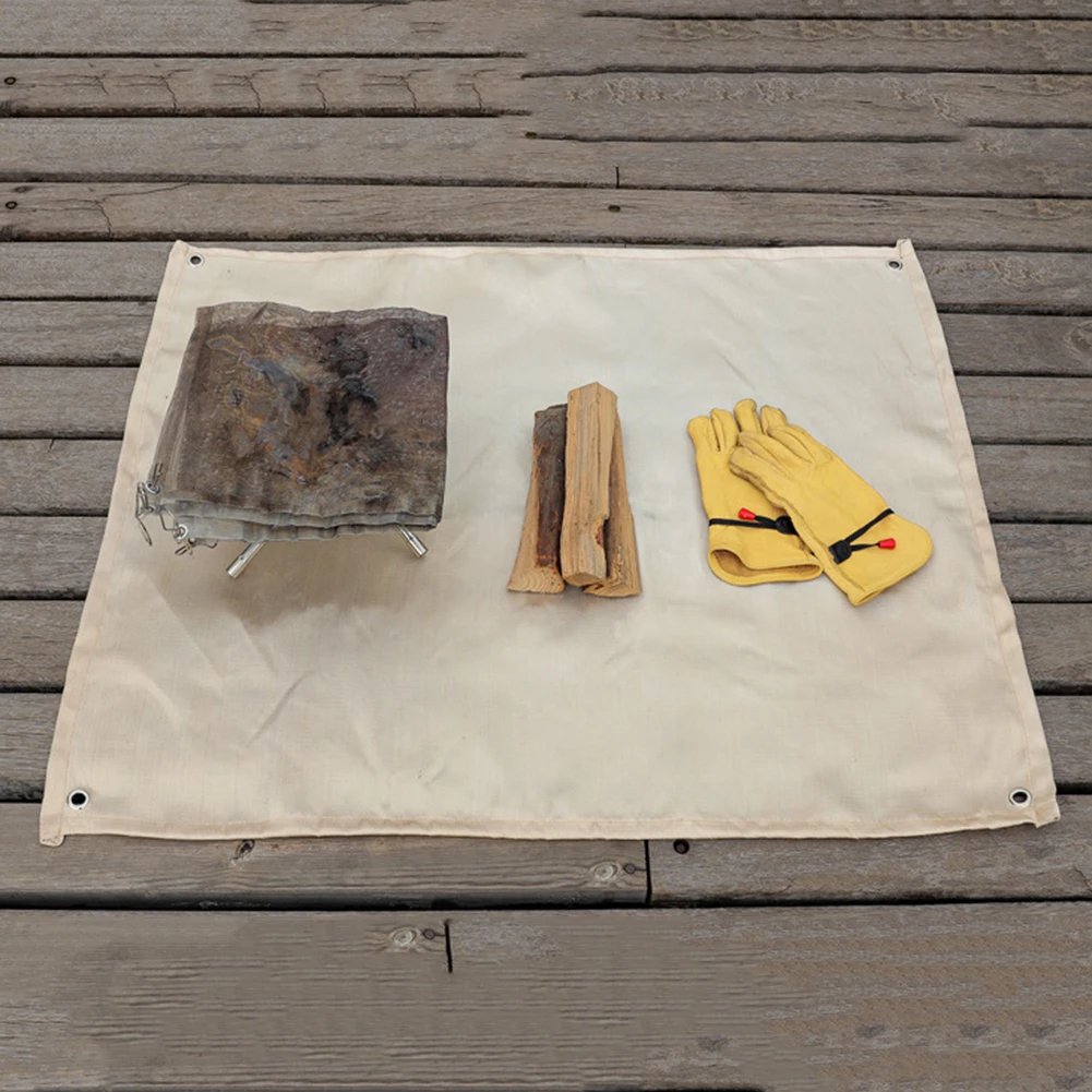 

Camping Fireproof Pad Picnic Barbecue Flame Retardant Protective Mat Grass Lawn Fireproof Grill Mat BBQ Equipment