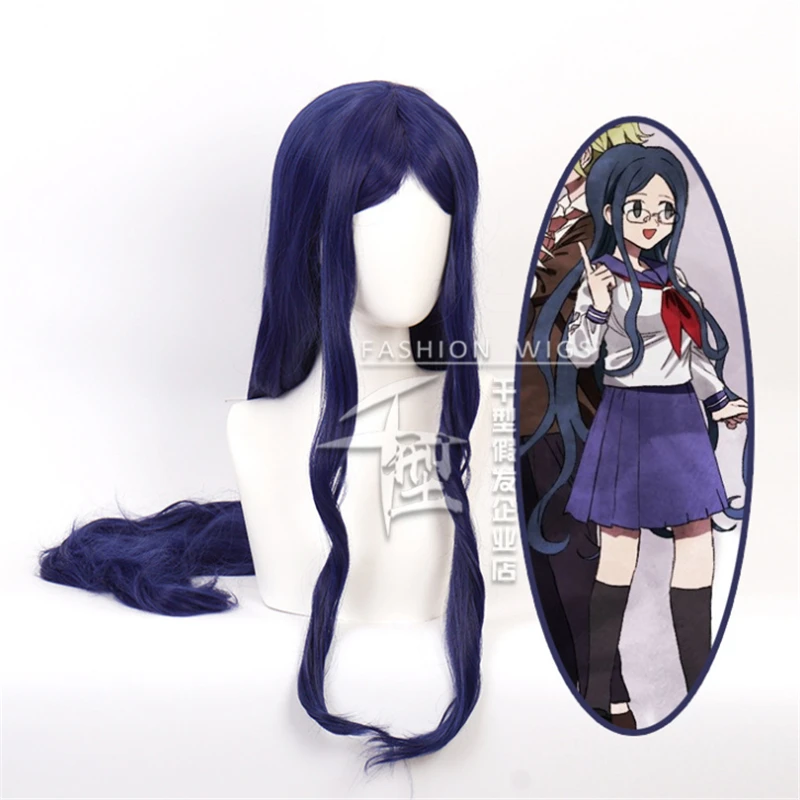 

Danganronpa: gatillo feliz Havoc Shirogane Tsumugi Peluca de Color azul oscuro, Game de rol, coletas 100 см