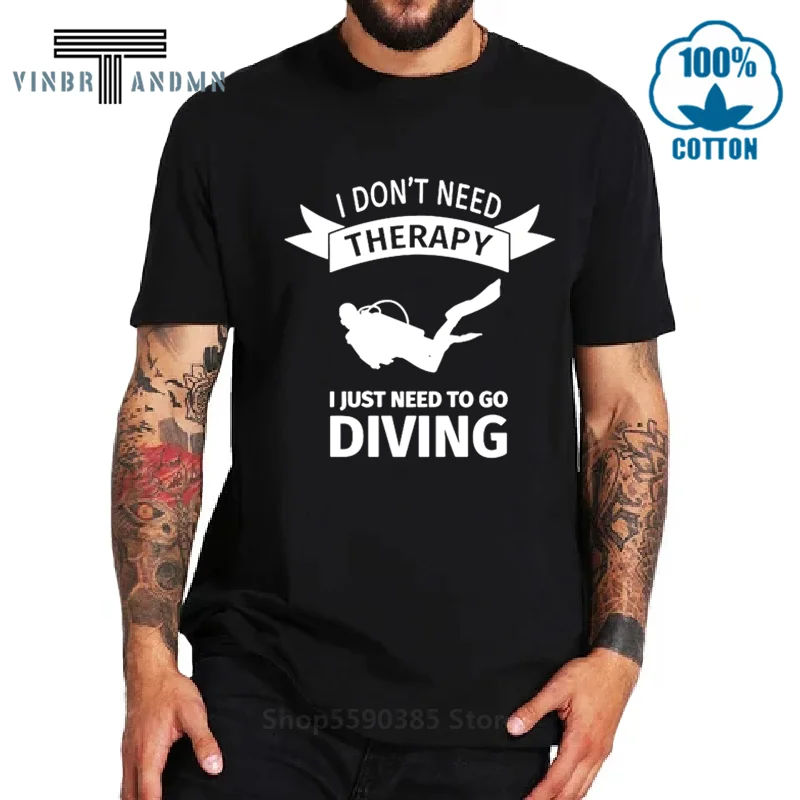

Футболка мужская с аквалангом, смешная тенниска для подводного плавания с надписью «I't need treatment I just need to Diving», лето 2020