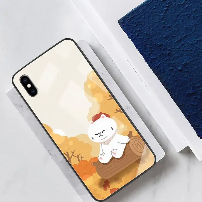 

Original Cats And Bears Glass Phone Case Fundas Coque For IPhone 11 Pro Max Cases XR XS 12 7 8 Plus Cover Accessories Carcasa