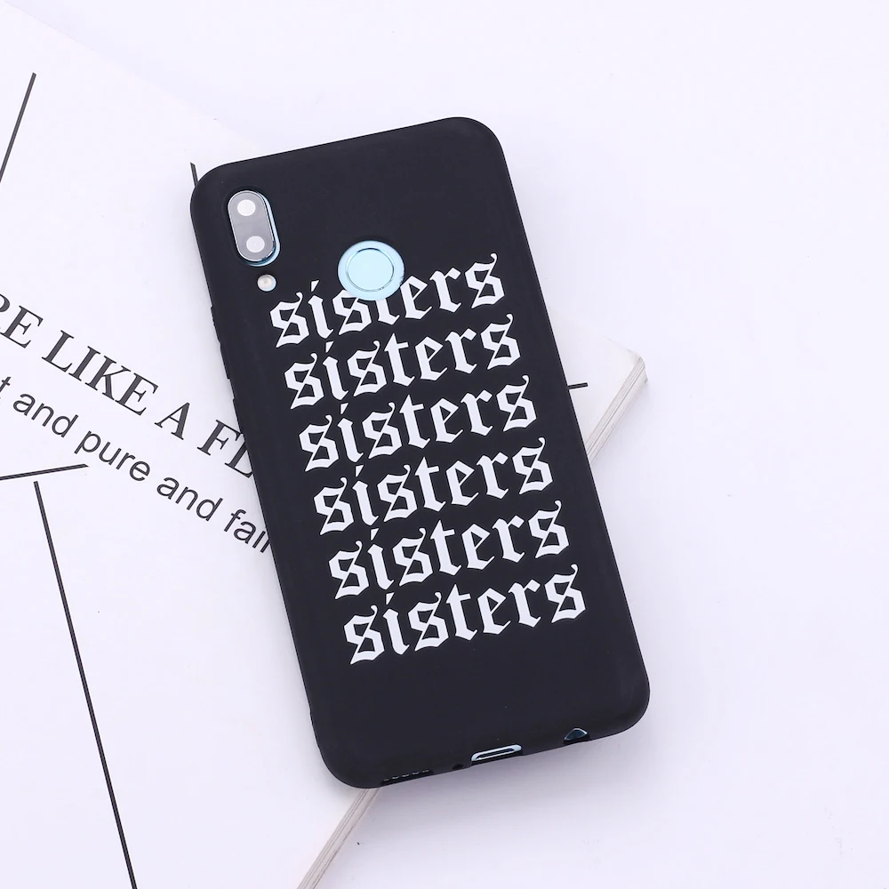 

For Huawei Honor Mate 10 20 Nova P20 P30 P40 P Smart Sister Eyelash Girls Pink Silicone Phone Case Cover Capa Fundas