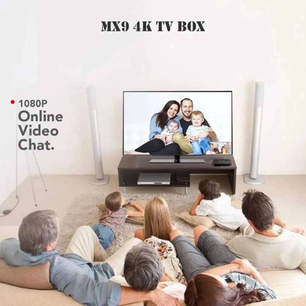 Для MX9 4K четырехъядерный DDR 4 Гб Flash 64G Android TV BOX HD HDMI USD слот WiFi телеприставка