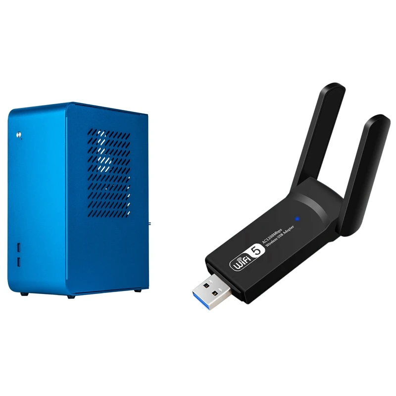 Placa de Rede Compatível com Itx Wifi Antena Dongle & U110 Desktop Computador Case Microatx Mini Itx Usb 1200mbps