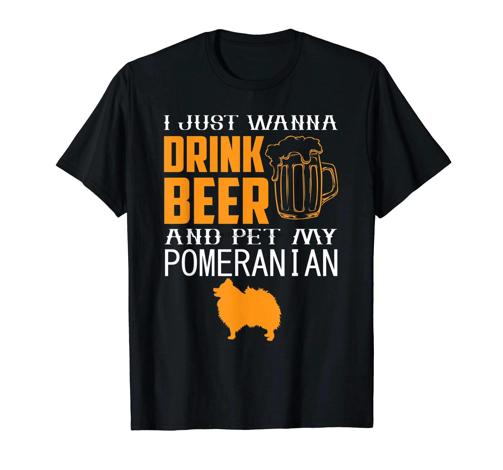 Drink Beer and Pet Моя Померанская футболка Забавный подарок Мужская Футболка