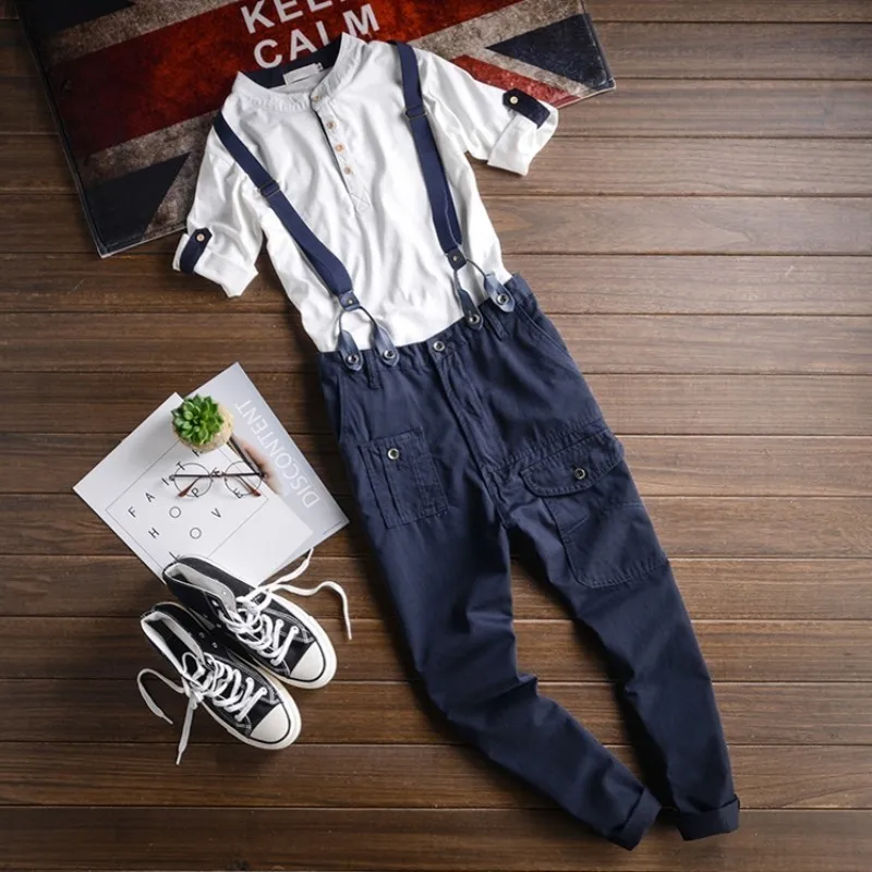 2020 мужские модные комбинезоны брюки-карандаш весенние летние прямые облегающие