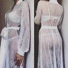 Рубашка, прозрачное сексуальное женское белье из сетчатой ткани, прозрачный халат, длинное свадебное банное платье для невесты и подружки невесты, кружевное цветочное ночное белье, ночная рубашка