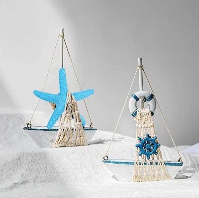 

16pcs W1hite Blue Starfish Decor Resin Flatback Starfish Ornaments Pencil Finger Starfish Decorative Ornaments for Wedding Party