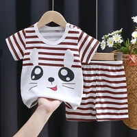 childrens short sleeved suit summer cotton t shirt boy korean version of the baby new clothes girl suit