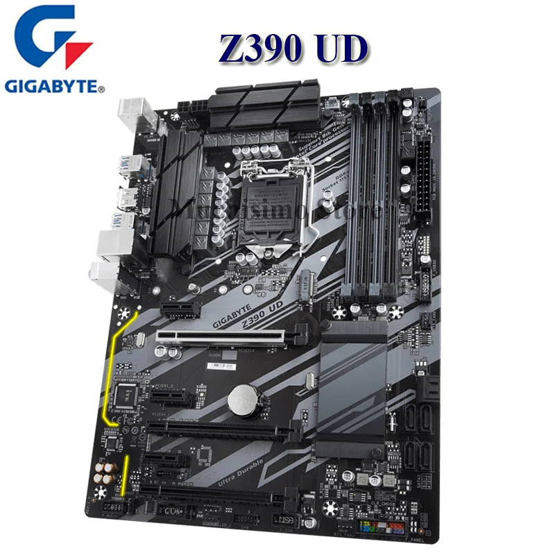 Verkaufen LGA 1151 Gigabyte Z390 UD Motherboard 9th-Generation I9 I7 I5 I3 DDR4 64GB M.2 PCI-E 3,0 HDMI-Kompatibel Desktop Mainboard ATX