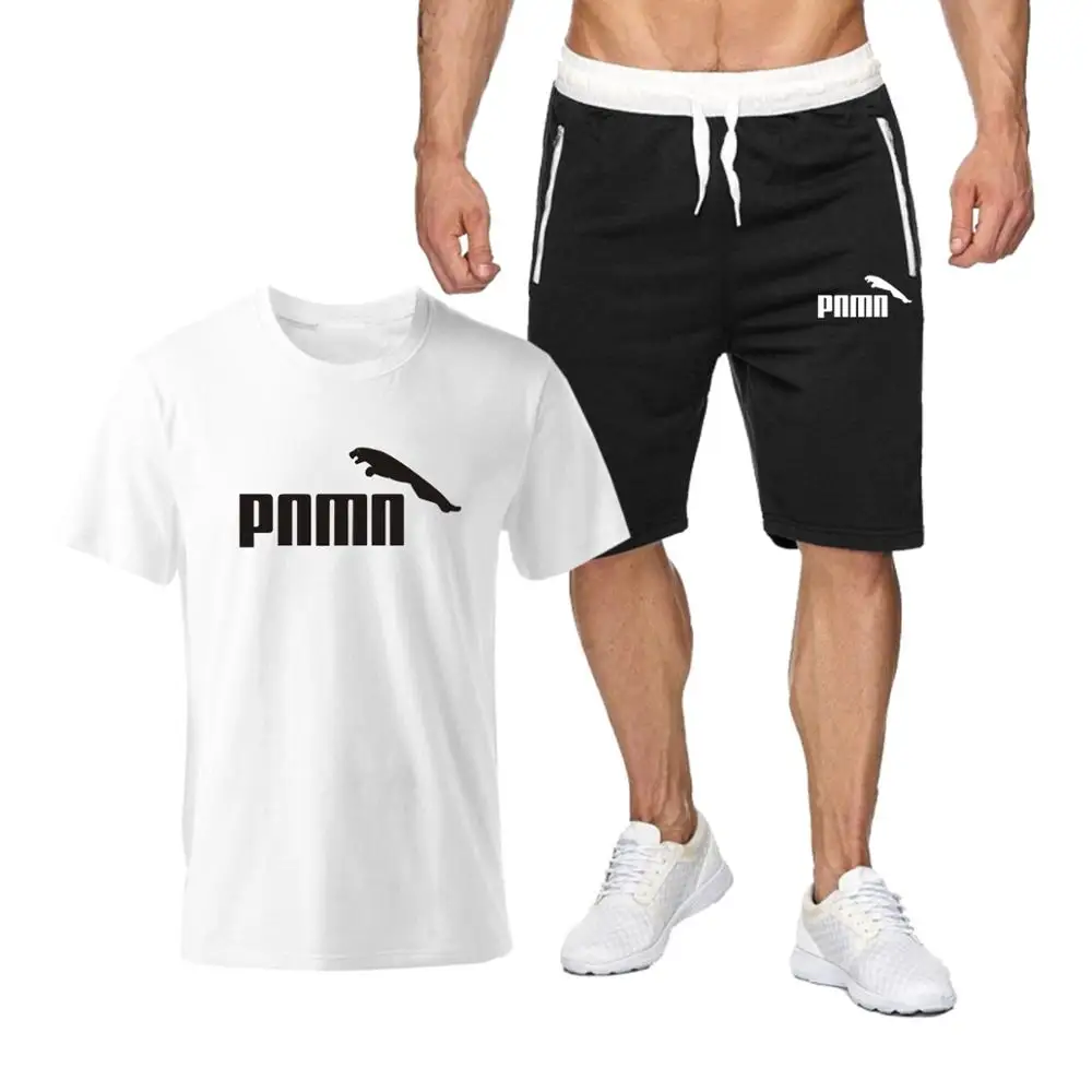Комплект из 2 предметов модные шорты мужской спортивный костюм футболка и набор