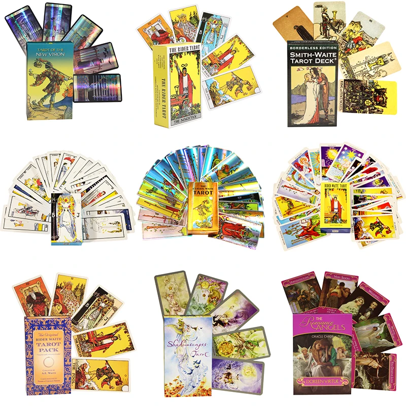 

Rider Waite Tarot Collection of Various Styles Spanish Russian Minature Rider Divination Oracle Deck Party Board Game Tarot Card