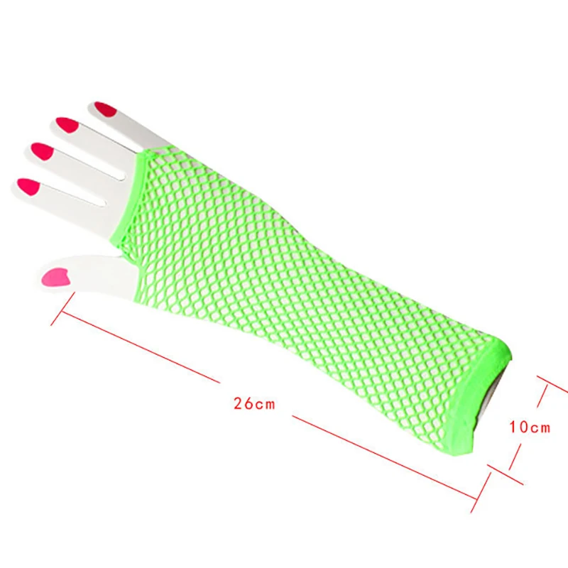 

Women Fashion Neon Fishnet Fingerless Long Gloves Leg Arm Cuff Party Wear Fancy Dress for Womens Sexy Beautiful Arm Warmer