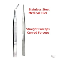 home medical dental precision plier straight forceps curved forceps stainless steel tweezers garden kitchen tools 12 5cm 30cm