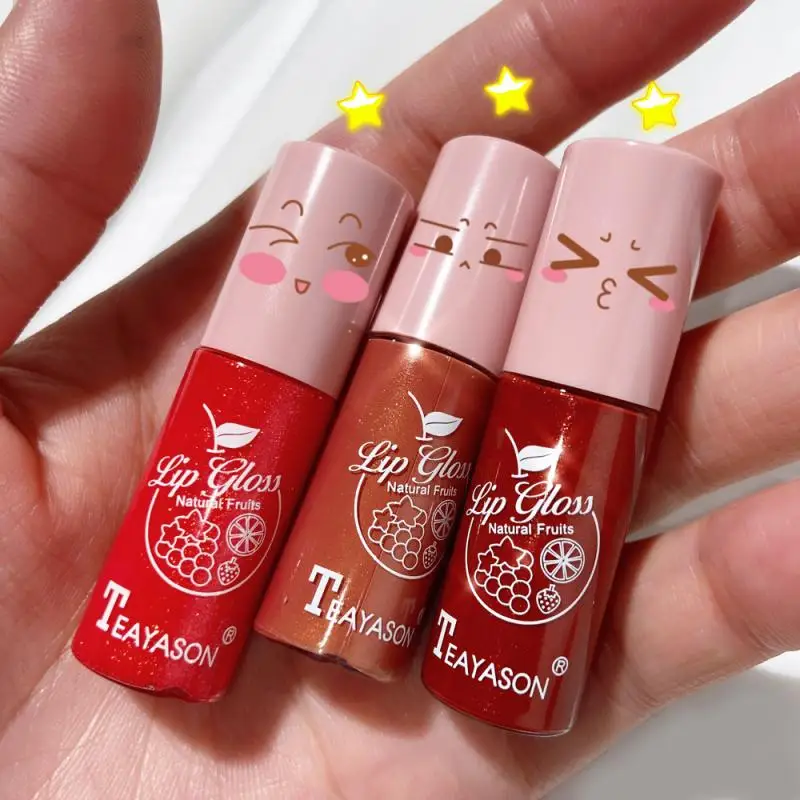 Color Transparent Lip Gloss Glistening Glass Wet Cherry Plumping Makeup Big Moisturizer Maquillaje TSLM2 | Красота и здоровье