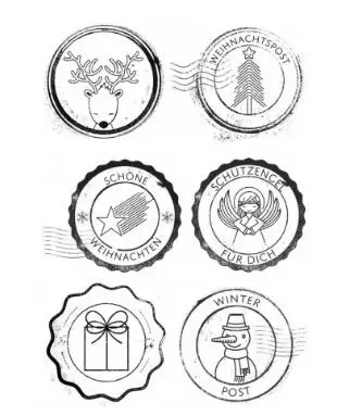 Рождественский прозрачный силиконовый штамп/печать для DIY