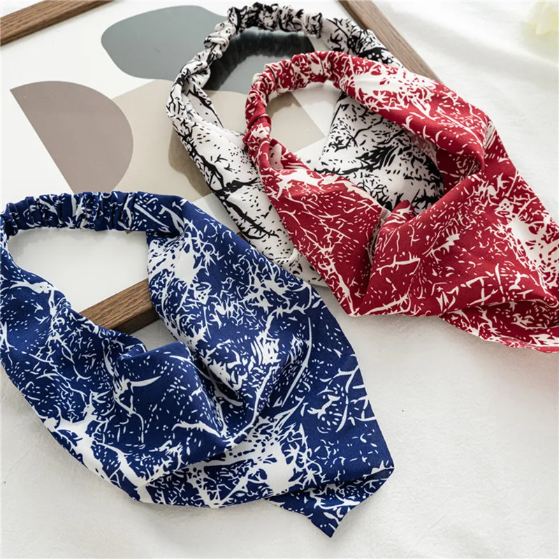 

Bohemia Print Scrunchies Hair Scarf Headband Elastic Hair Band Cute Turban Headwrap Headbands Women Hair Accessories